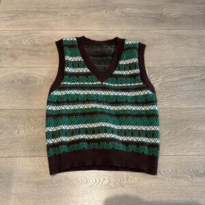 Vintage-Inspired Knit Sweater Vest